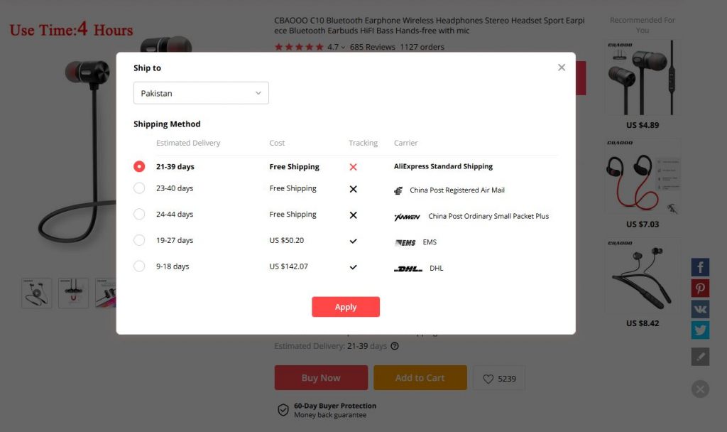 aliexpress-shipping-methods-pakistan