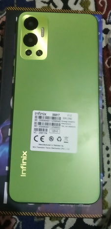 Infinix hot 12 green back