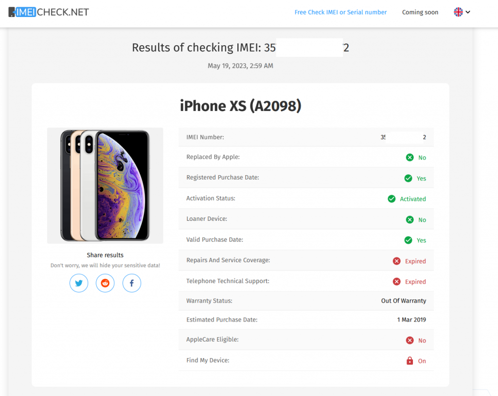 imei check information iphone