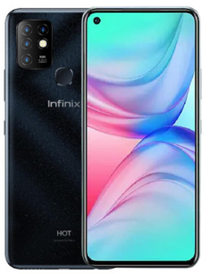 infinix-hot-10-black-front-back