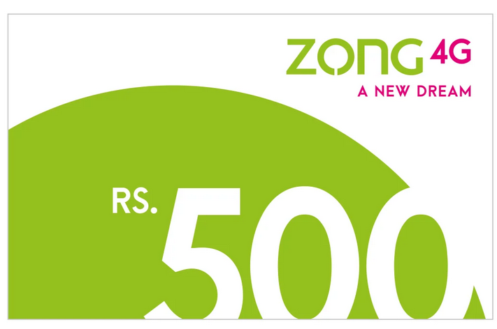 zong card load 500