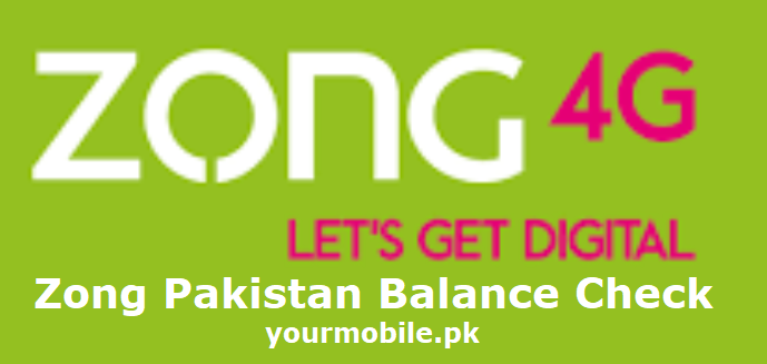 zong pakistan balance check banner