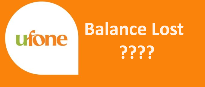 ufone balance lost