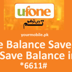 ufone balance save code