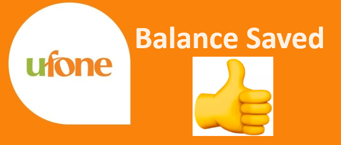 ufone balance saved